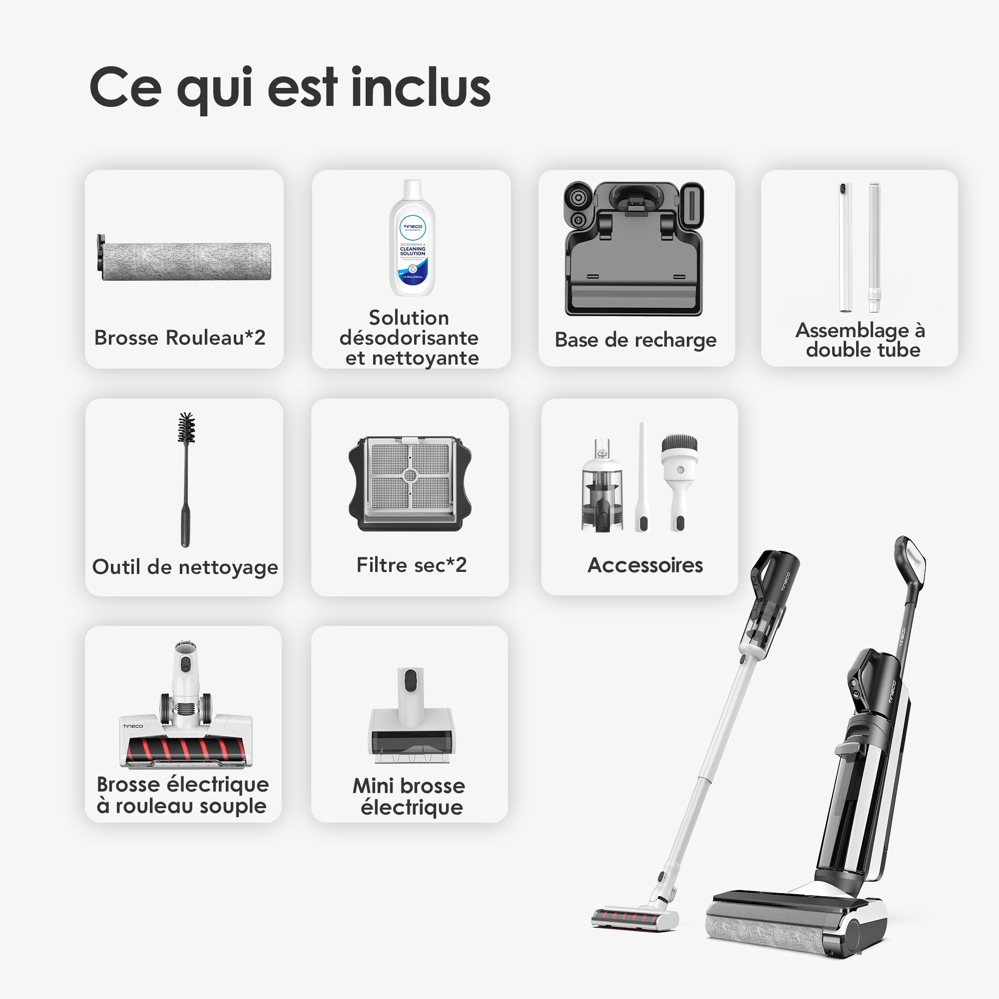 Le FLOOR ONE S5 COMBO POWER KIT aspirateur intelligent sec et humide