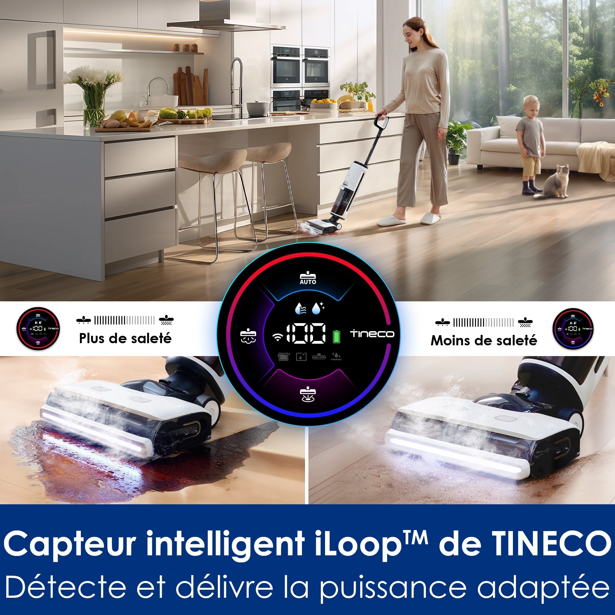 Le FLOOR ONE S7 Steam Balai Vapeur Sans-Fil