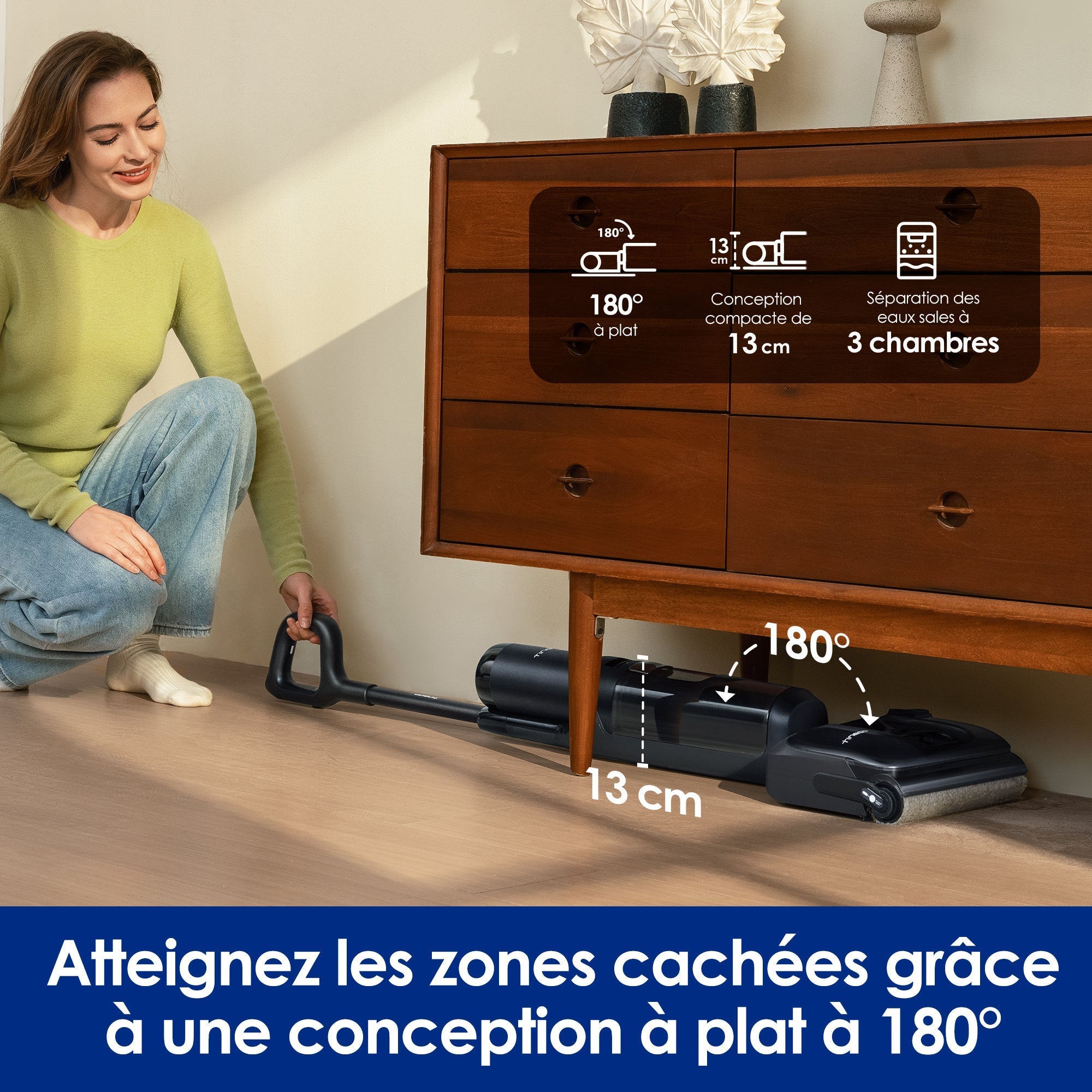 Le Floor ONE S7 Stretch Ultra Aspirateur Sec et Humide Sans Fil
