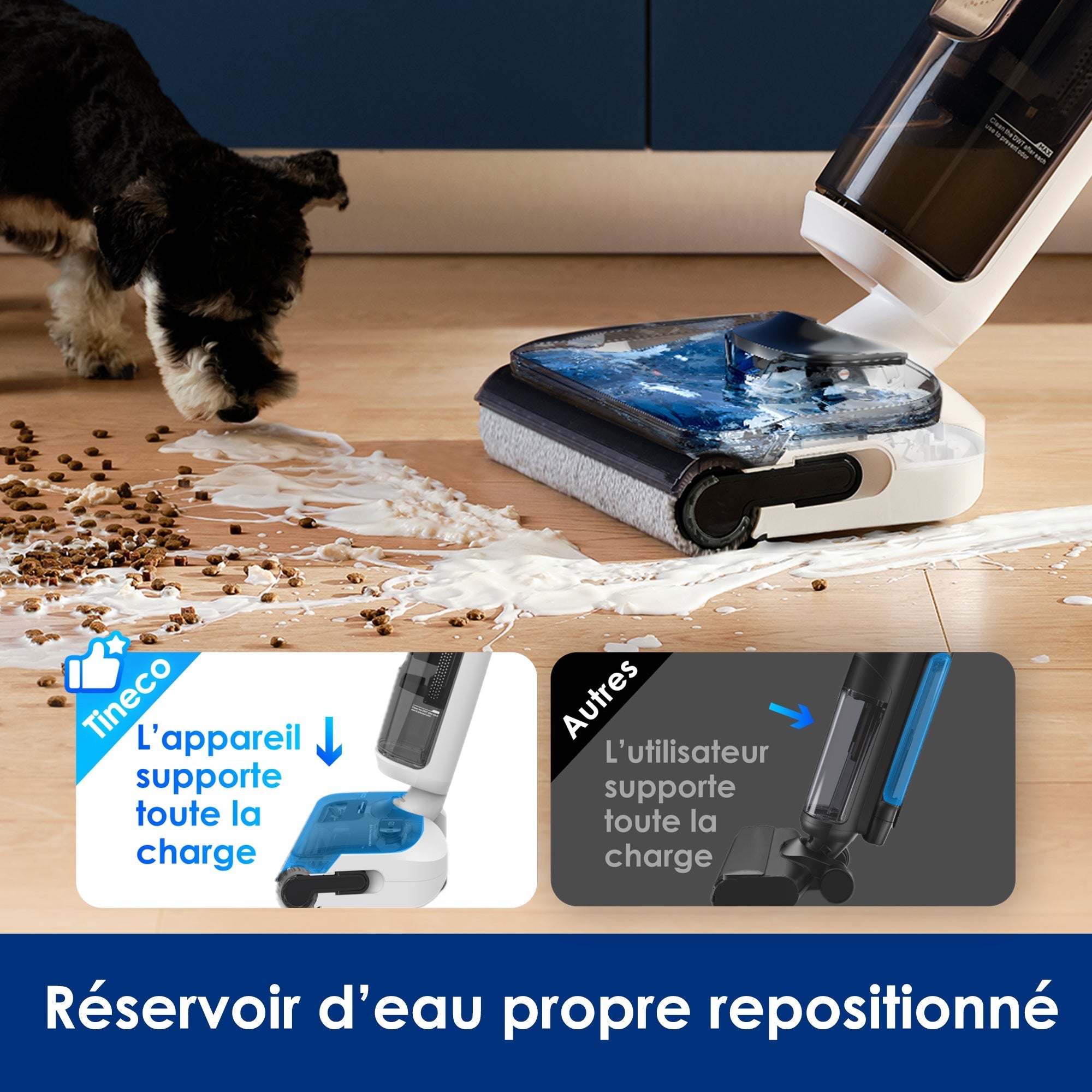 Le Floor ONE STRETCH S6 Aspirateur Eau et Poussière Laveur de Sols