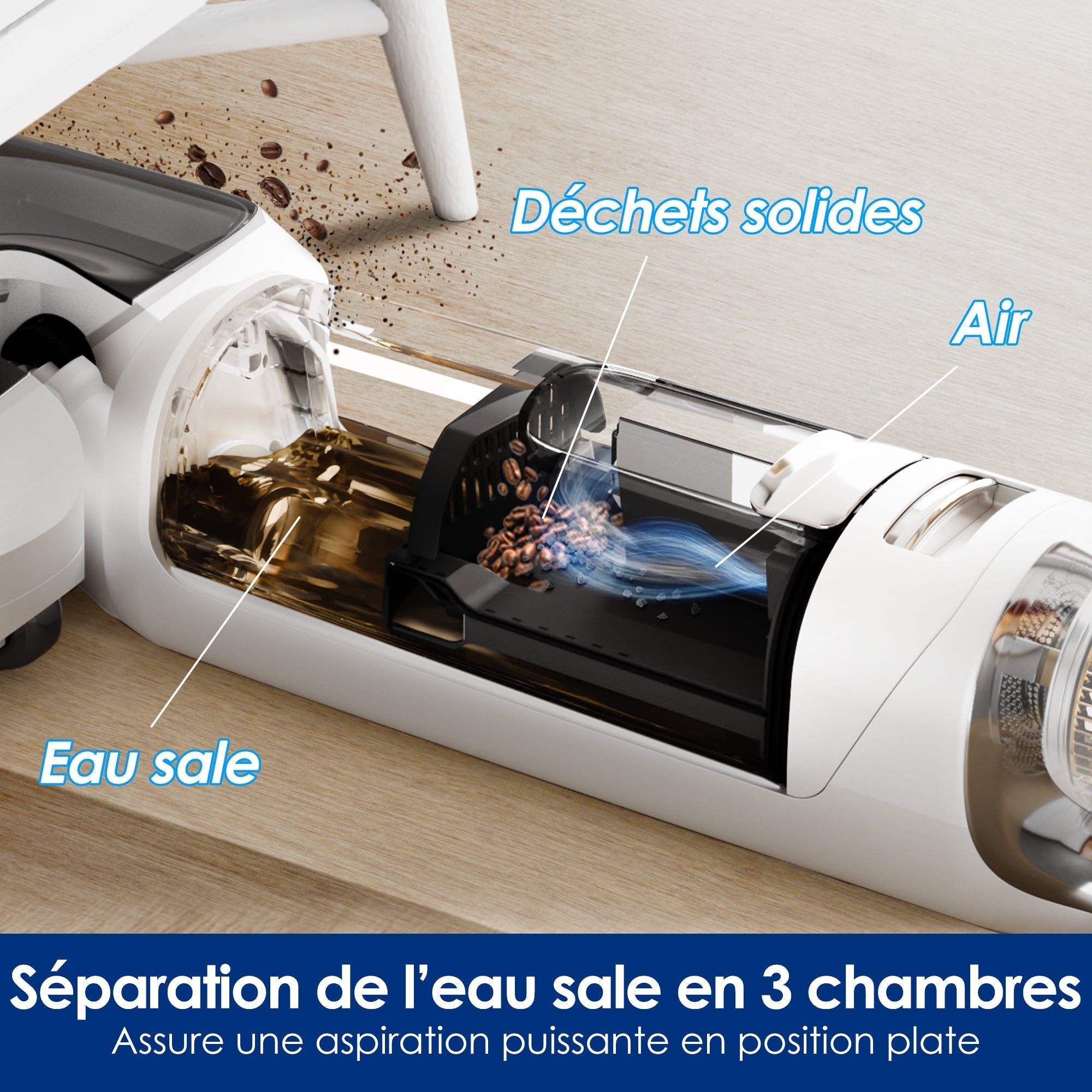 Le Floor ONE STRETCH S6 Aspirateur Eau et Poussière Laveur de Sols