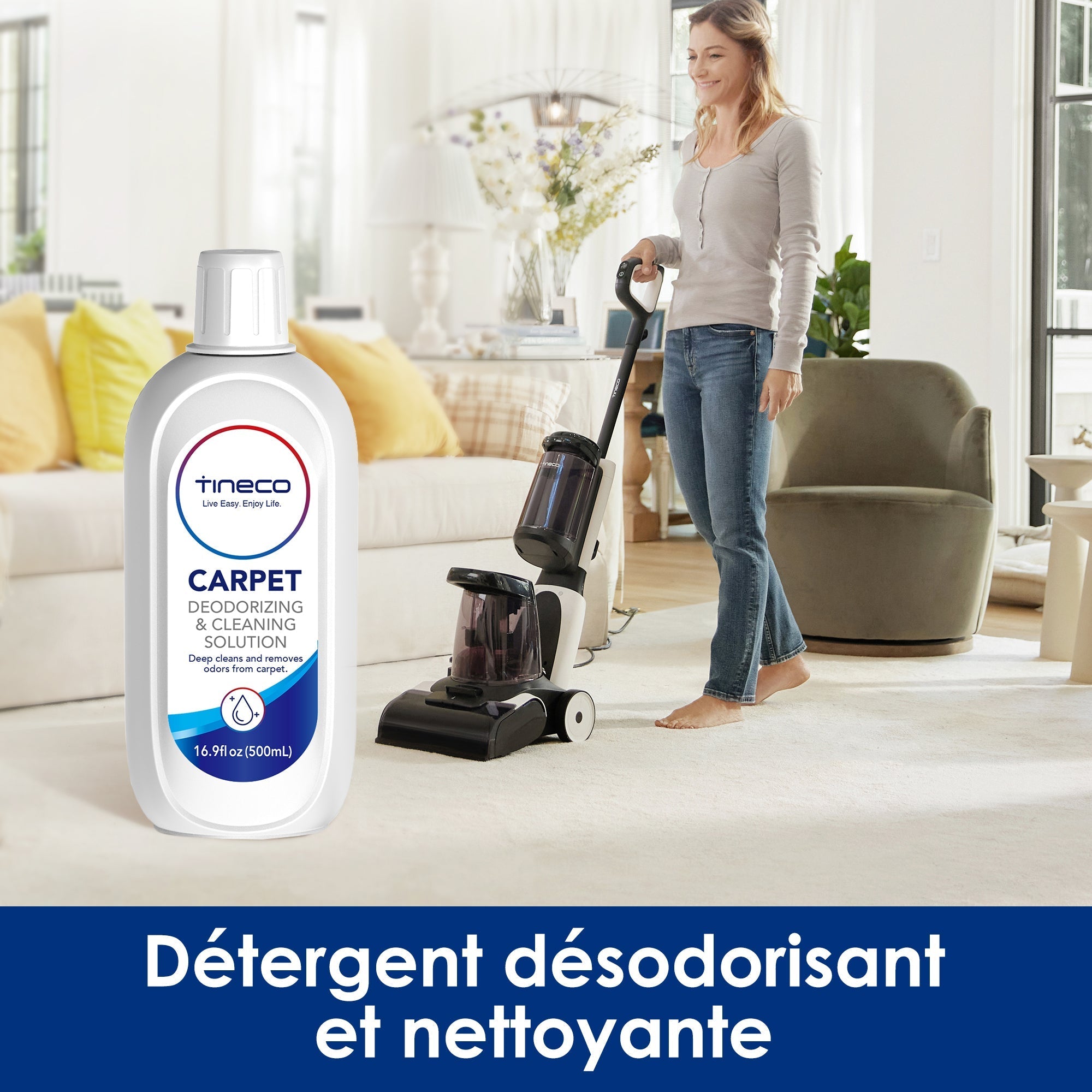 Détergent de nettoyage de tapis pour le nettoyeur de tapis intelligent de la série CARPET ONE
