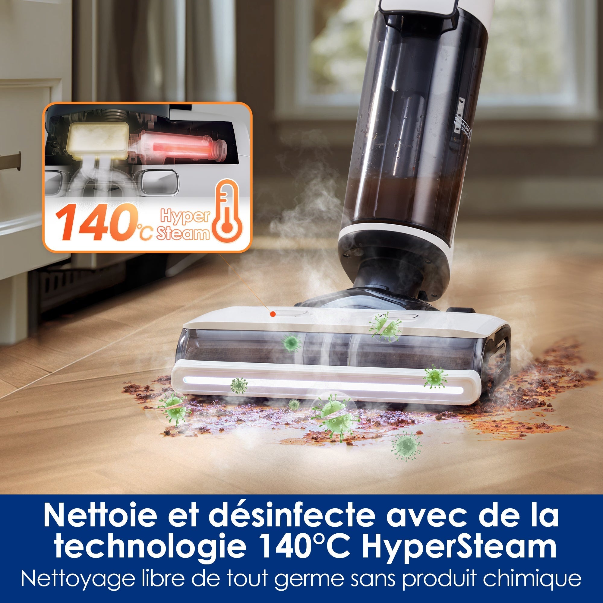 Le FLOOR ONE S7 Steam Balai Vapeur Sans-Fil