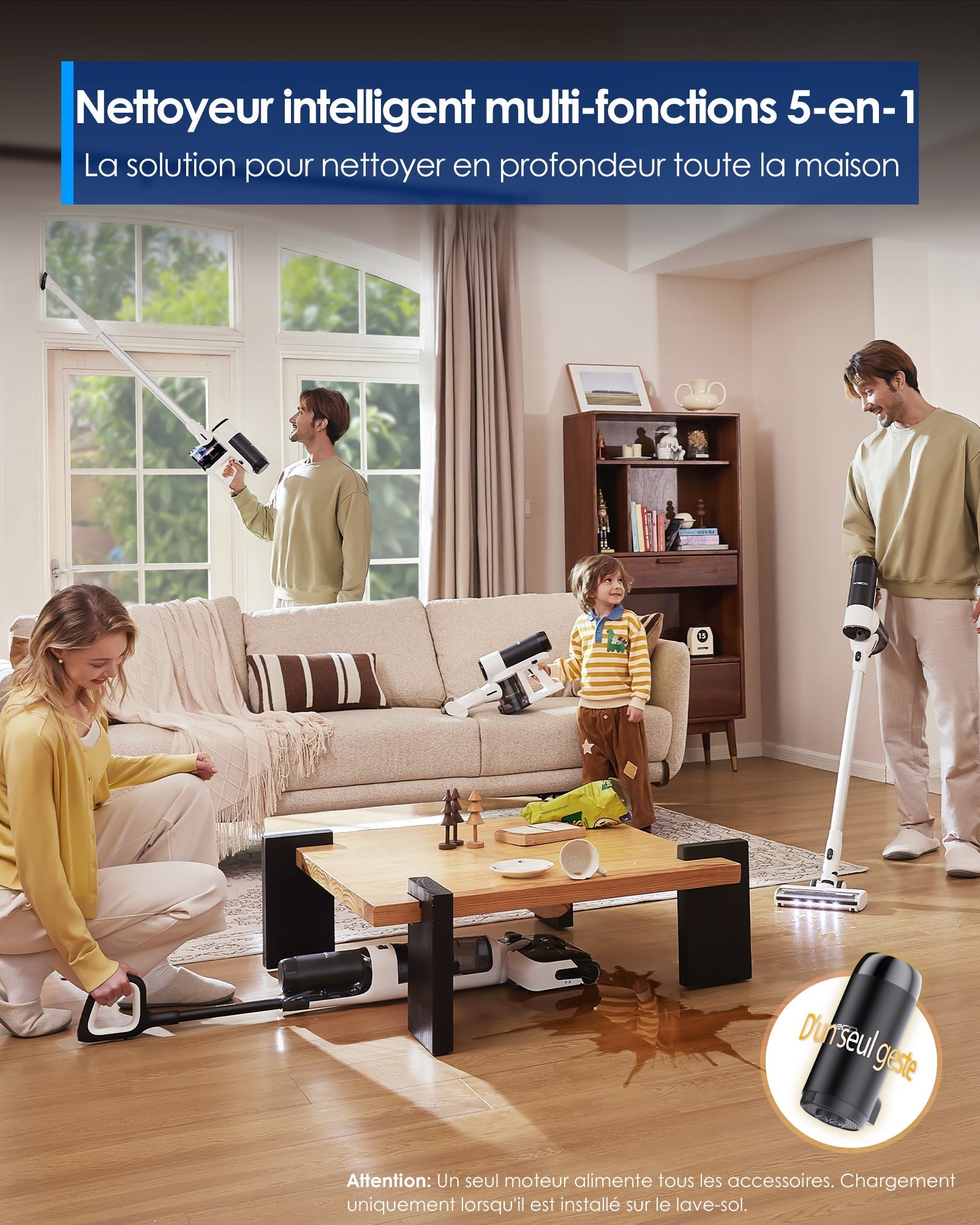 Le Floor ONE Switch S6 Stretch Aspirateur Laveur Sec Et Humide