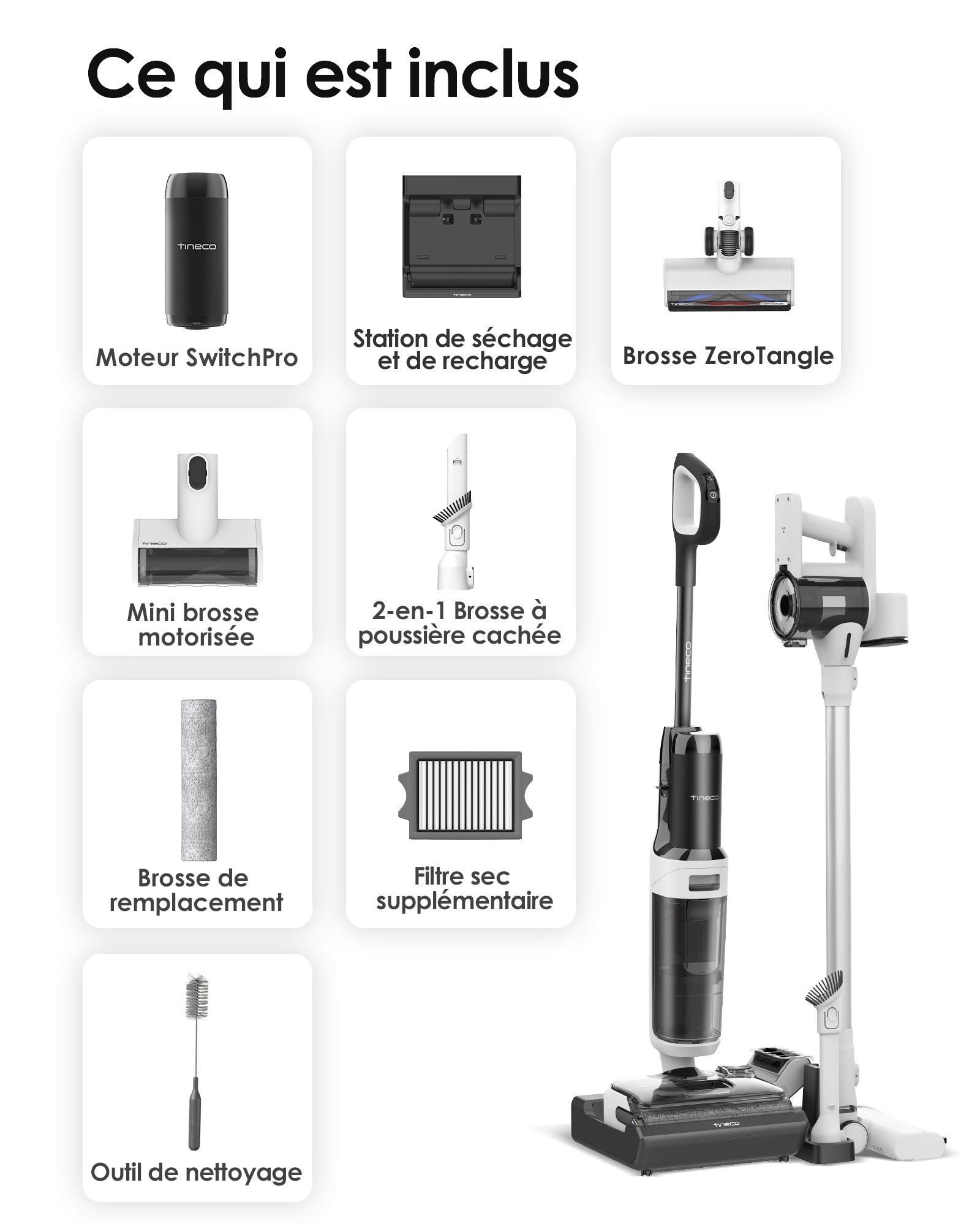Le Floor ONE Switch S6 Stretch Aspirateur Laveur Sec Et Humide